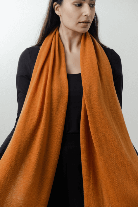 Knitted Scarf Tangerine  KN02